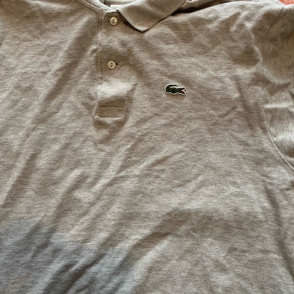 Lacoste polo. Size 8. Gray